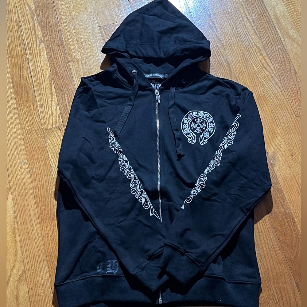 Chrome Hearts Black Horseshoe Hoodie
